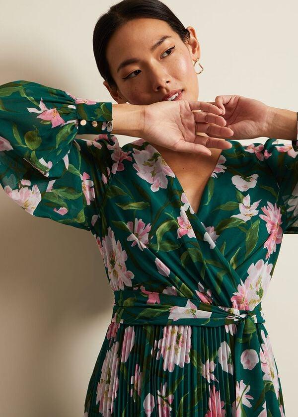 Phase Eight Rosa Floral Pleat Maxi Dress