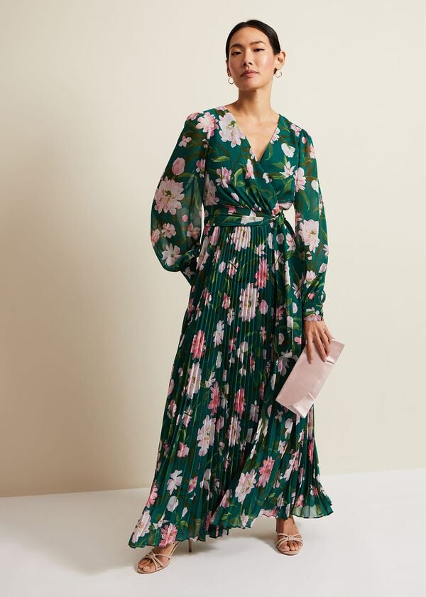 phase eight Rosa Floral Pleat Maxi Dress
