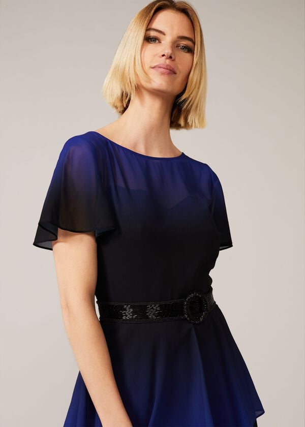 Phase Eight Rosalie Dipdye Tiered Dress