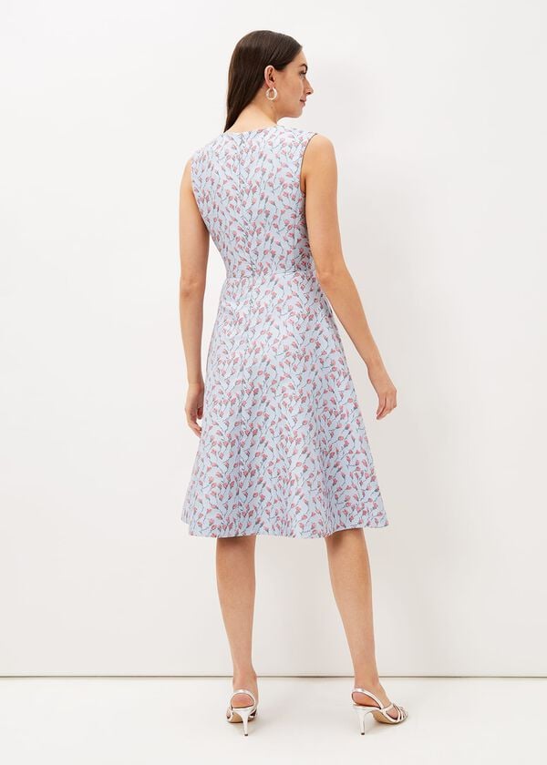 Phase Eight Rosebud Jacquard Fit And Flare Dress