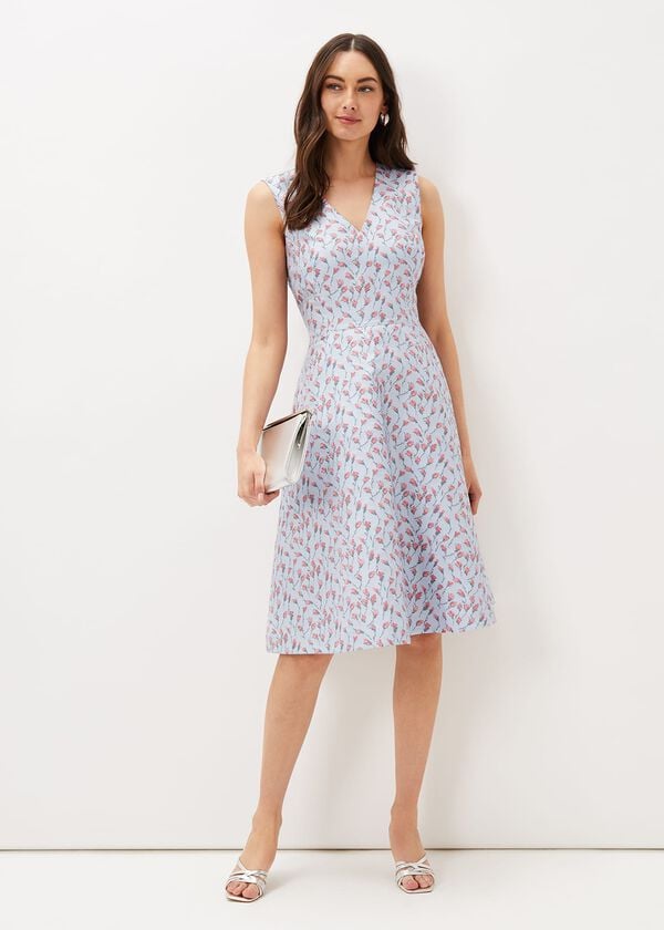 Phase Eight Rosebud Jacquard Fit And Flare Dress