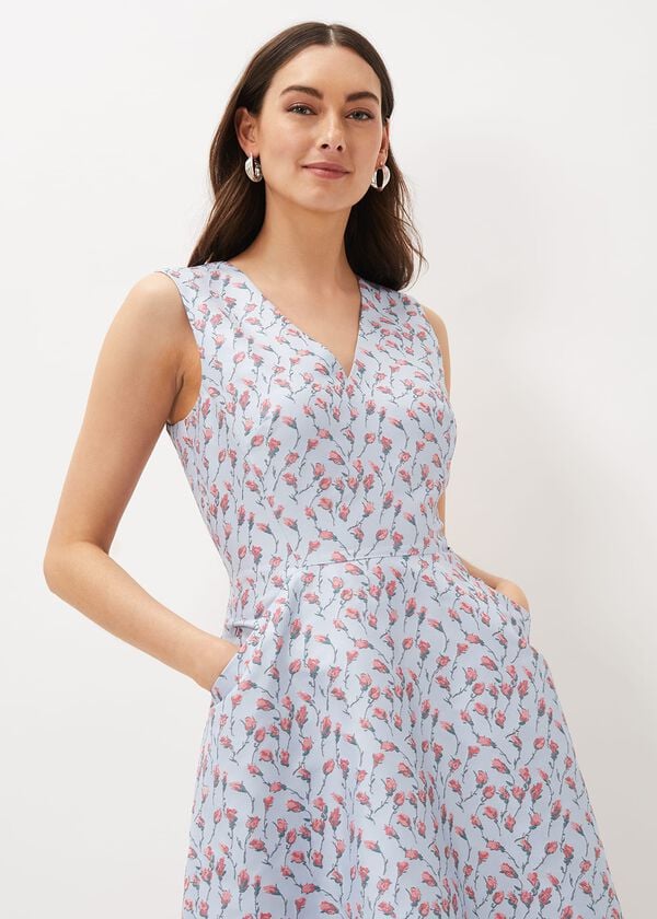 Phase Eight Rosebud Jacquard Fit And Flare Dress