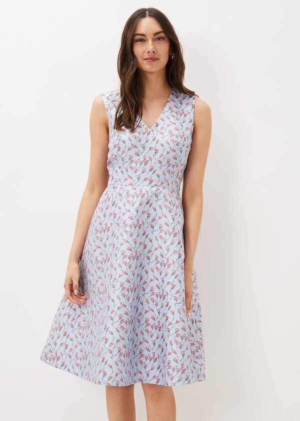 phase eight Rosebud Jacquard Fit And Flare Dress