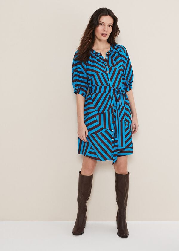 Phase Eight Rosella Striped Mini Dress
