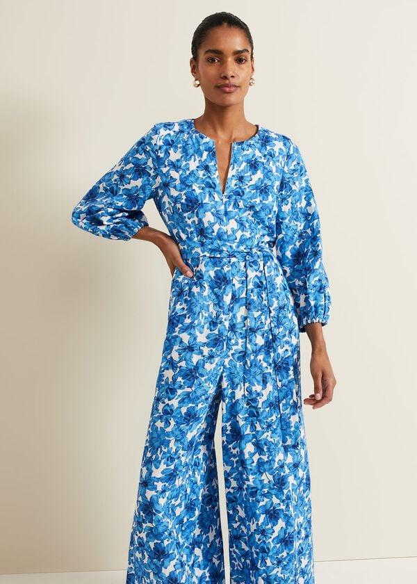 Phase Eight Rosey Floral Zip Jumpsuit