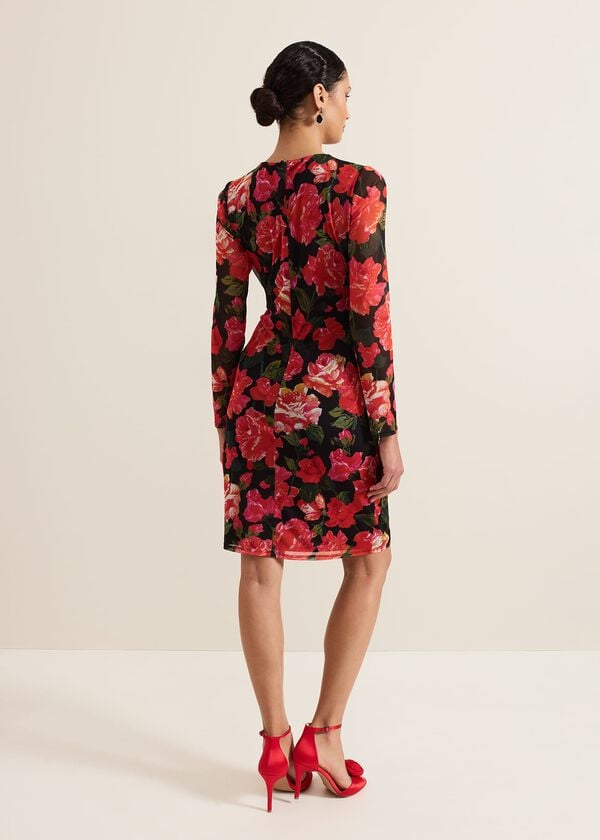 Phase Eight Roshni Mesh Floral Midi Dress