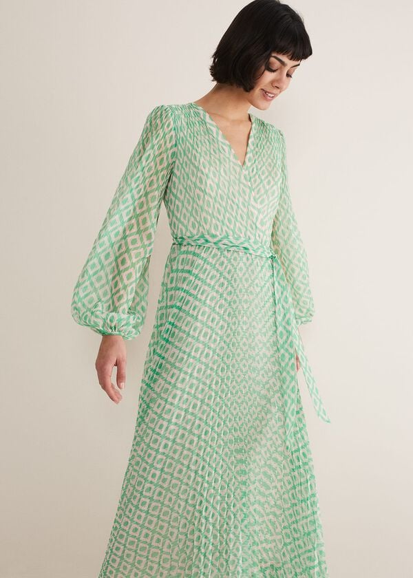 Phase Eight Roxanna Pleated Diamond Maxi Dress