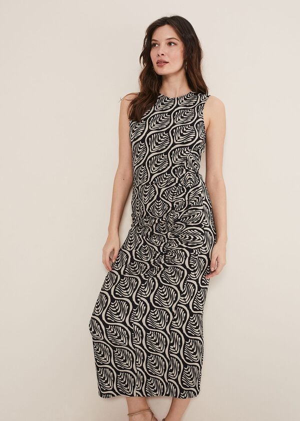 Phase Eight Rubie Geo Bodycon Midi Dress