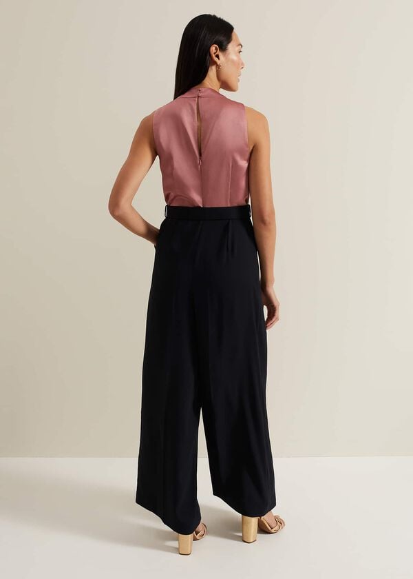Phase Eight Sabina Satin Wide Leg Jumpsuit
