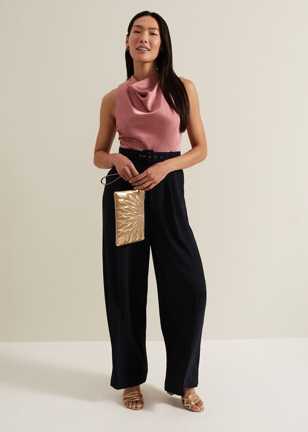 phase eight Sabina Satin Wide Leg Jumpsuit