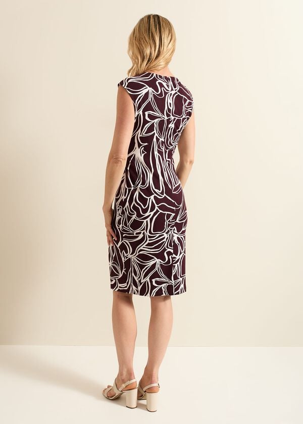 Phase Eight Sabrina Jersey Abstract Tie Midi Dress