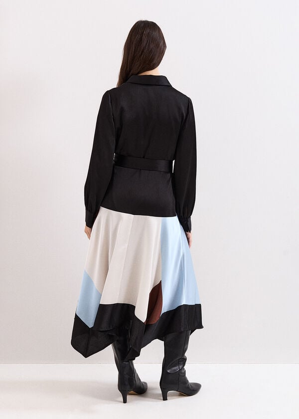 Phase Eight Samalie Satin Asymmetric Midi Dress