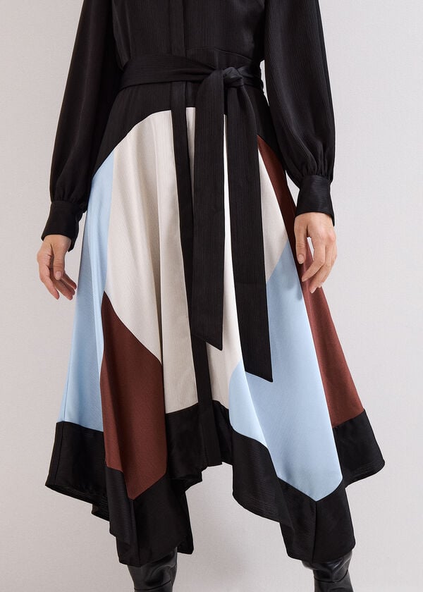 Phase Eight Samalie Satin Asymmetric Midi Dress