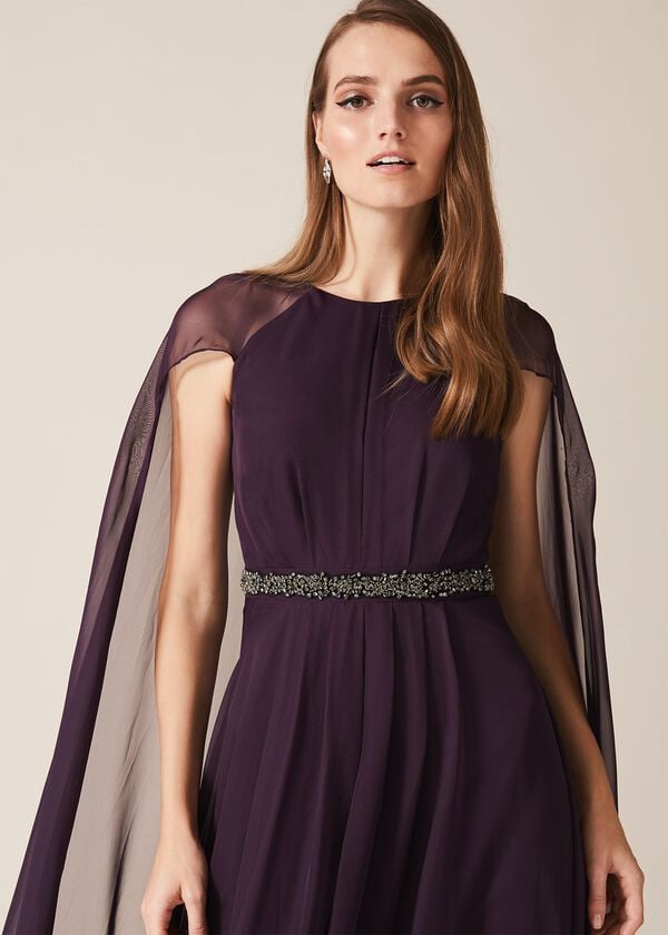 Phase Eight Samira Cape Beaded Dress