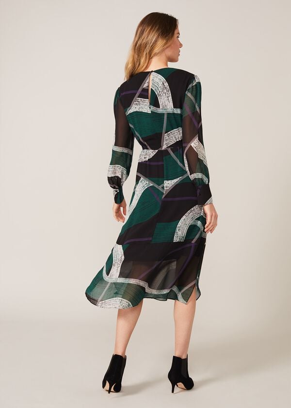 Phase Eight Saoirse Swirls Chiffon Dress
