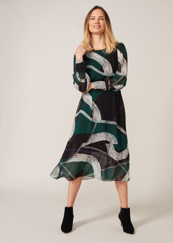 Phase Eight Saoirse Swirls Chiffon Dress