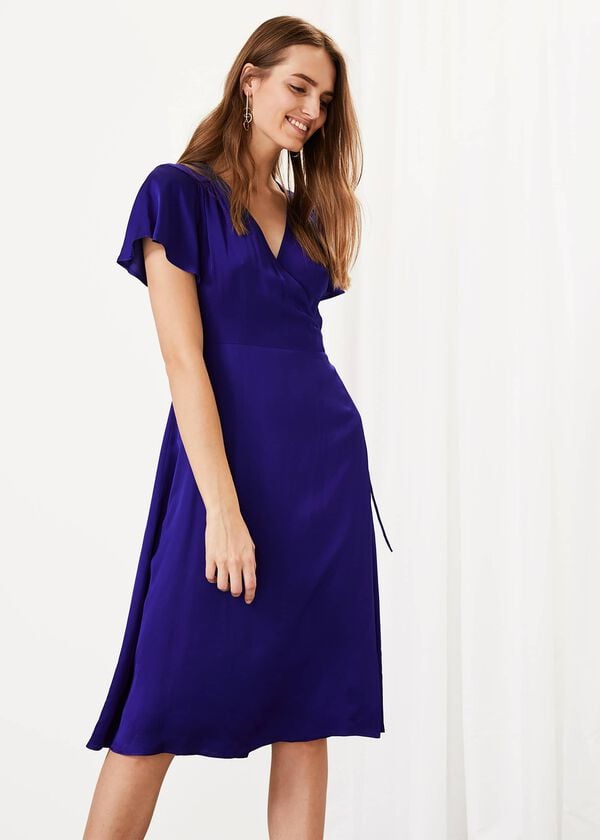 phase eight Sasha Satin Wrap Dress