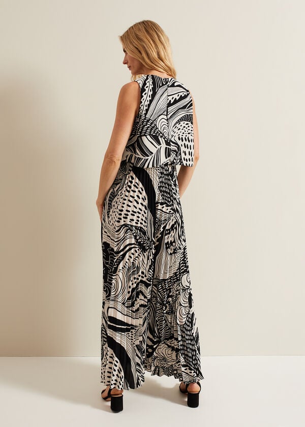 Phase Eight Saskia Abstract Pleated Jumpsuit