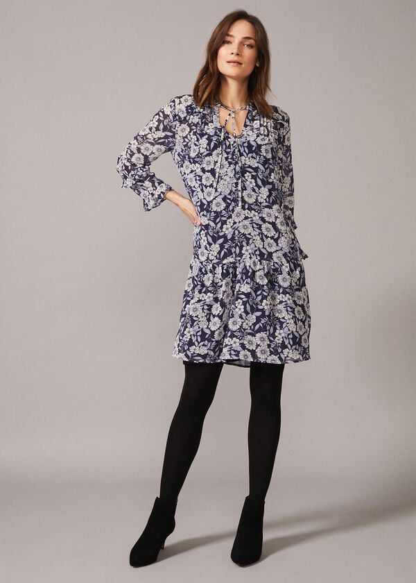 Phase Eight Sassie Floral Chiffon Tunic Dress