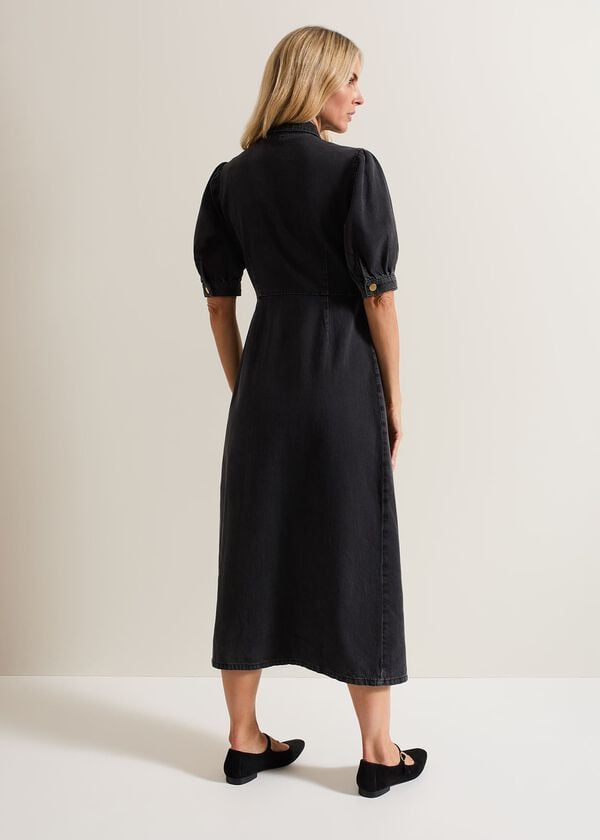 Phase Eight Senita Grey Denim Wrap Dress