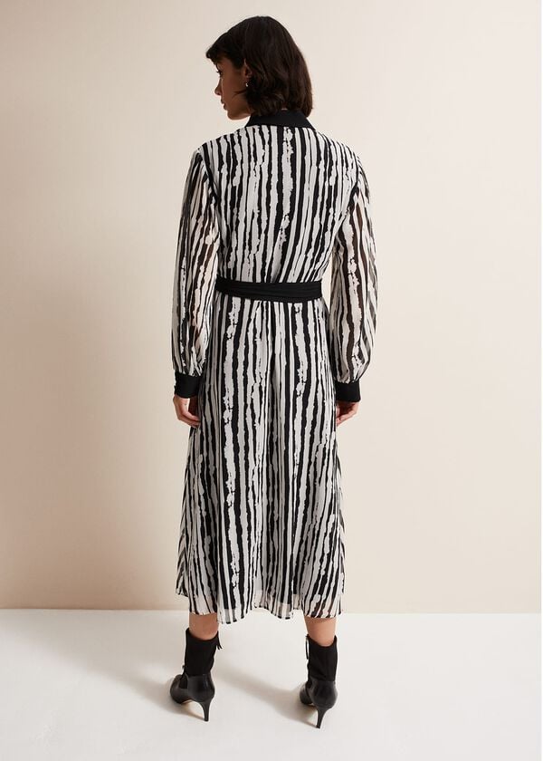 Phase Eight Serena Striped Midi Dress
