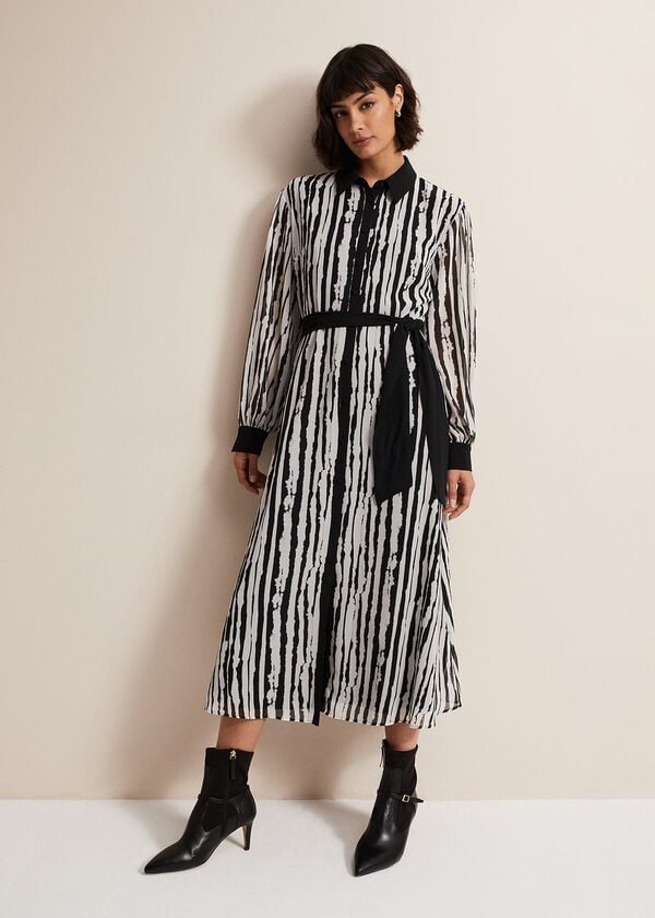 phase eight Serena Striped Midi Dress