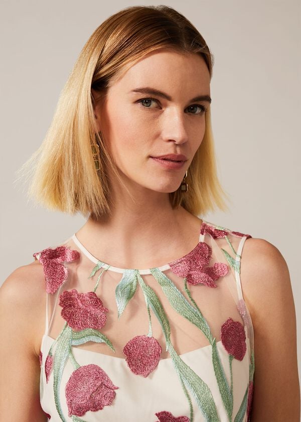 Phase Eight Shae Floral Embroidered Dress