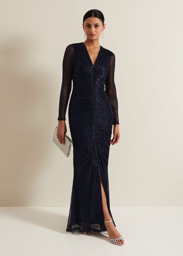 phase eight Shannia Ruched Shimmer Maxi Dress
