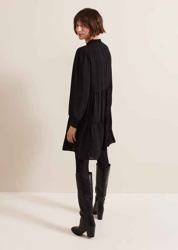 Phase Eight Shreya Check Swing Mini Dress