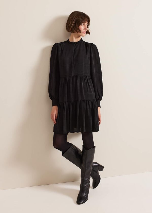 Phase Eight Shreya Check Swing Mini Dress