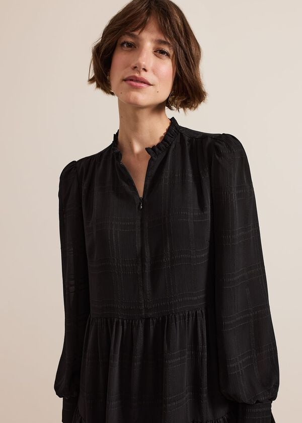 Phase Eight Shreya Check Swing Mini Dress