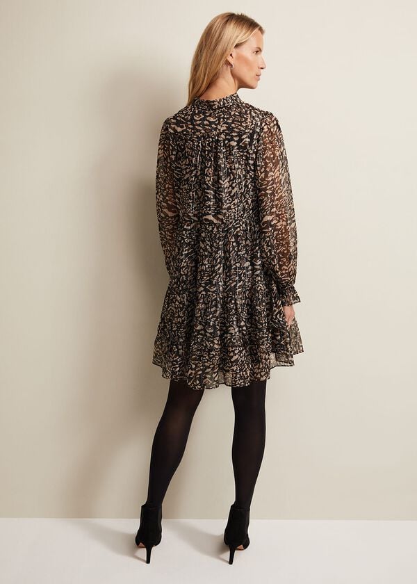 Phase Eight Shreya Leopard Swing Mini Dress
