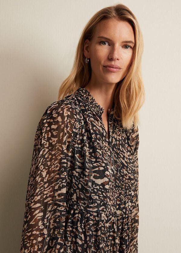 Phase Eight Shreya Leopard Swing Mini Dress