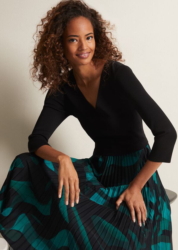 Phase Eight Sia Swirl Print Midi Dress