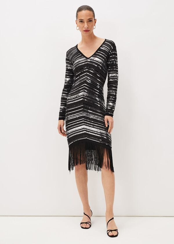 phase eight Sibylle Chevron Sequin Dress