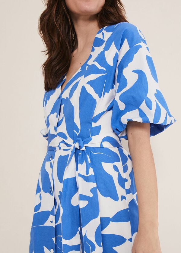 Phase Eight Sienna Cotton Two Colour Midi Dress