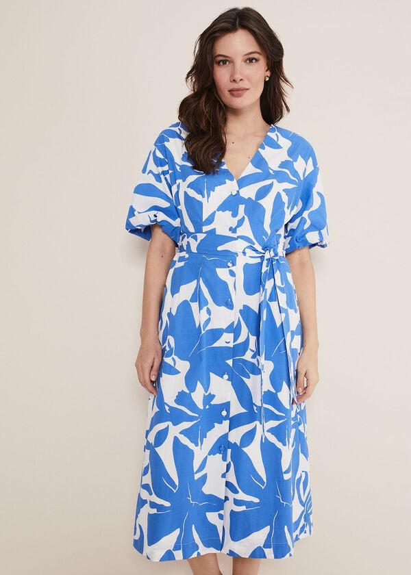 phase eight Sienna Cotton Two Colour Midi Dress