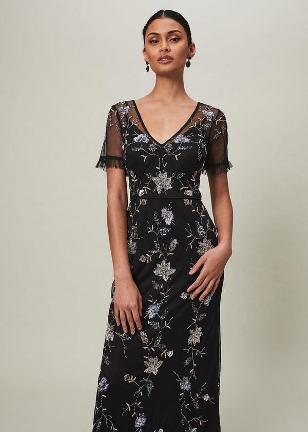 Phase Eight Sierra Sequin Floral Dress