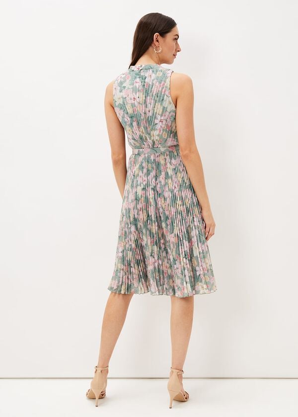 Phase Eight Simara Floral Pleated Dress