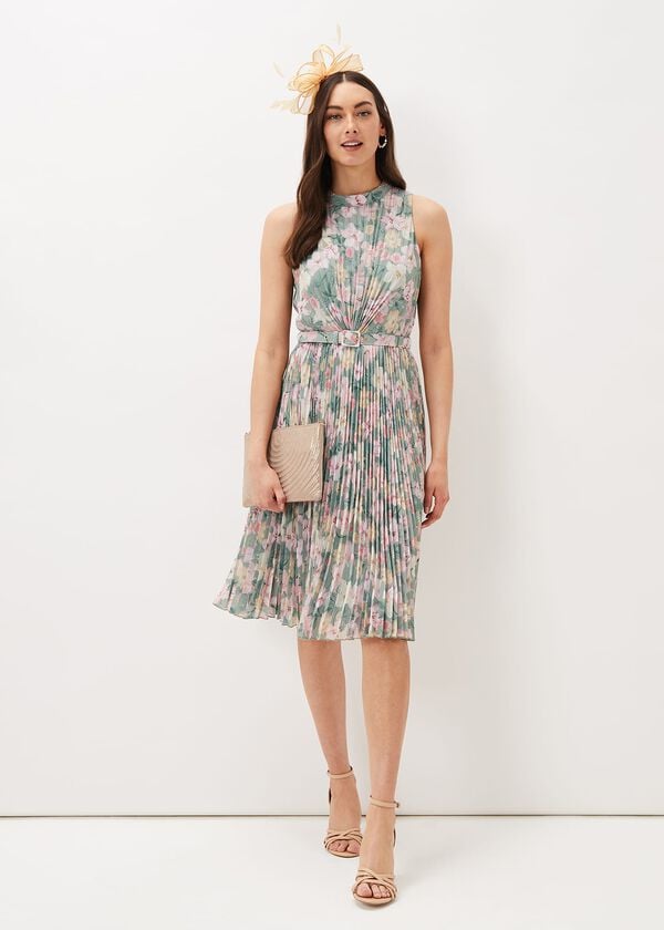 Phase Eight Simara Floral Pleated Dress