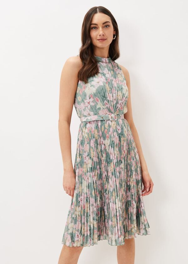 phase eight Simara Floral Pleated Dress