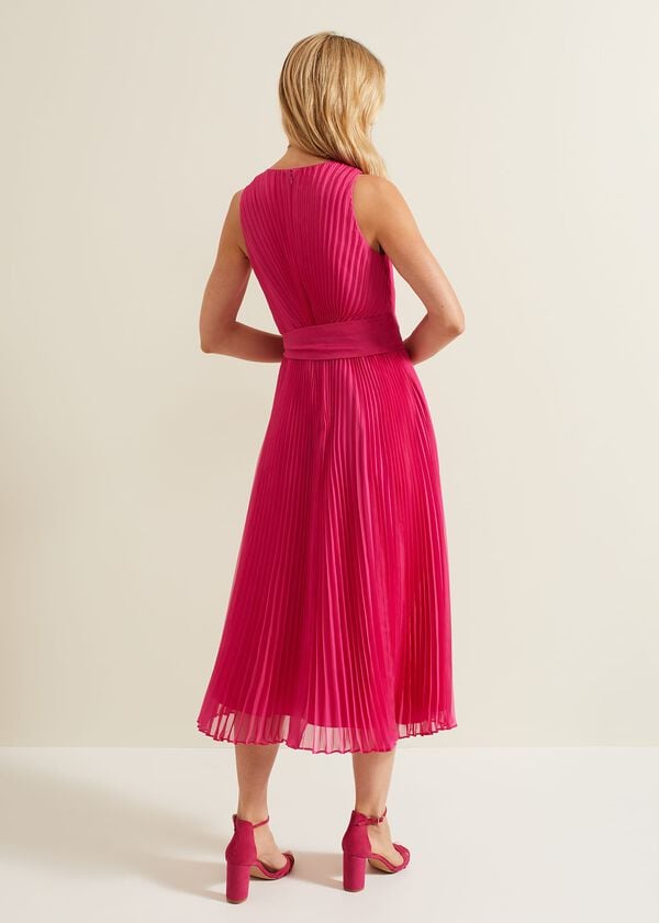 Phase Eight Simara Pleated Midi Dress