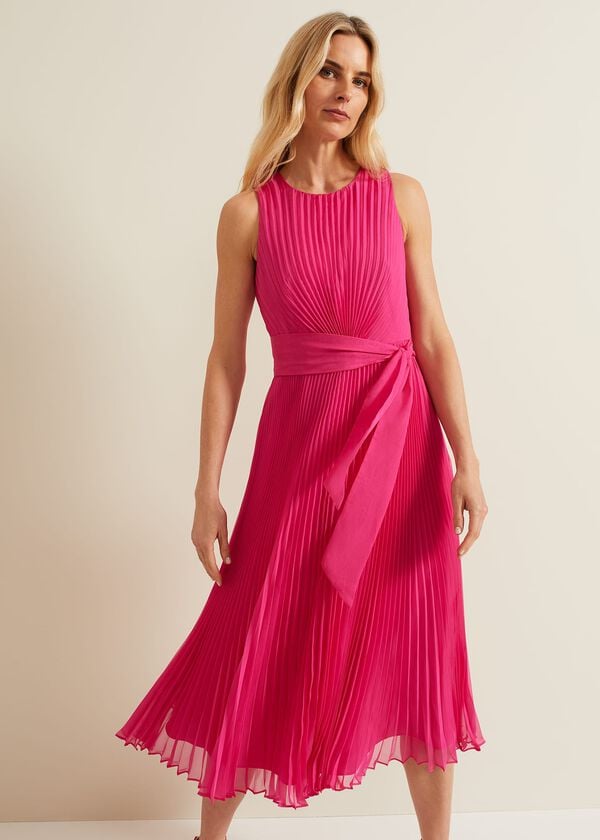 Phase Eight Simara Pleated Midi Dress
