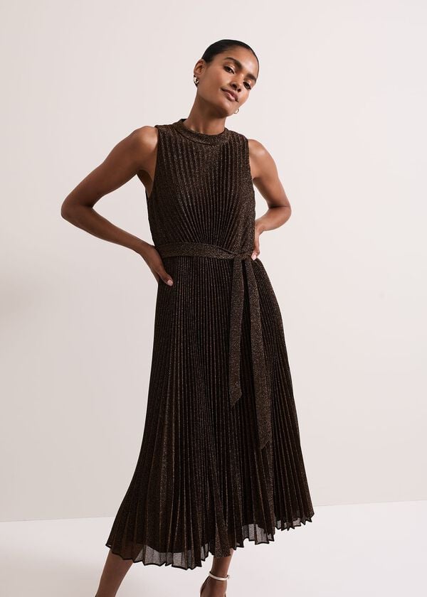 Phase Eight Simara Sparkle Pleat Dress