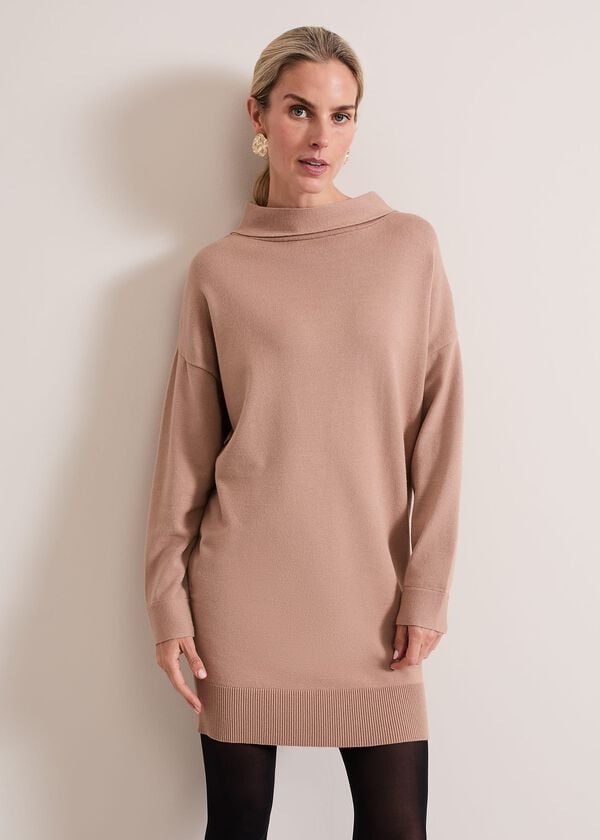 Phase Eight Skylar Funnel Neck Jumper Dress