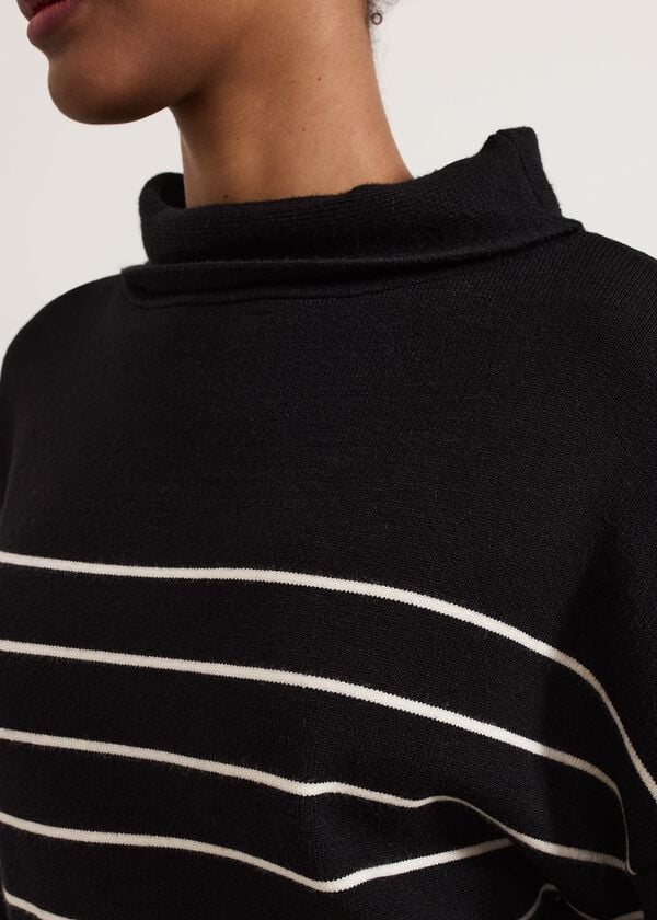 Phase Eight Skylar Stripe Funnel Neck Jumper Dress