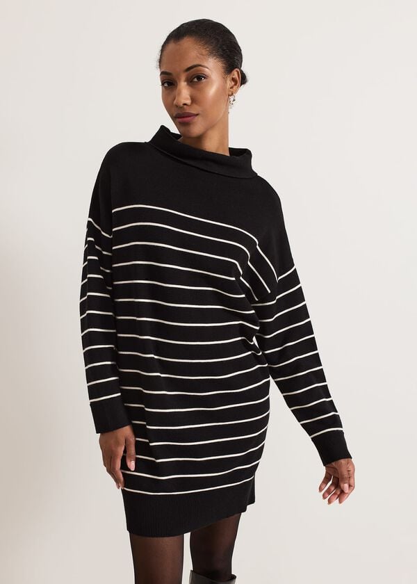 phase eight Skylar Stripe Funnel Neck Jumper Dress