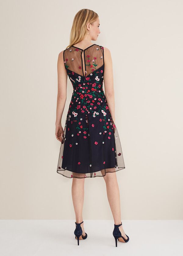 Phase Eight Sloane Mesh Ditsy Floral Dress