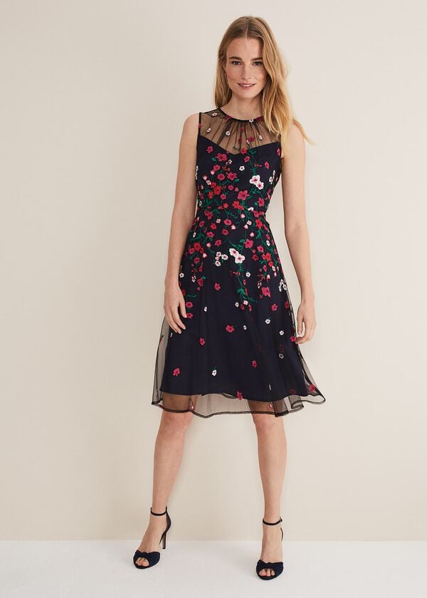 Phase Eight Sloane Mesh Ditsy Floral Dress
