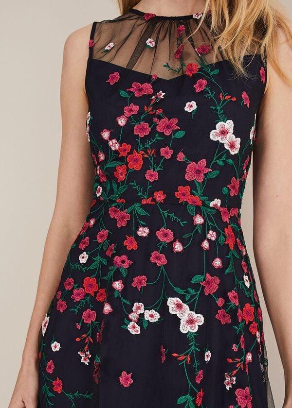 Phase Eight Sloane Mesh Ditsy Floral Dress